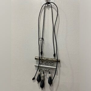 Decouture Yana Necklace - Grey Wood Adjustable Pendant